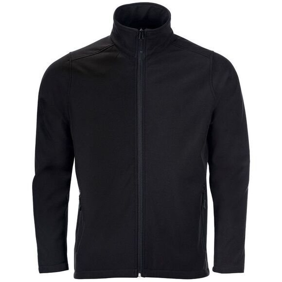 SOLS Mens Race Full Zip Water Repellent Softshell Jacket / Black - Picture 1 of 4